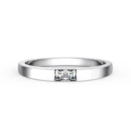 Ringar 05CT Princess Cut Diamond Engagement Solitaire för sin solida platina 950 Ring Marriage Jewelry5396333 Drop Delivery Jewelry Dhite