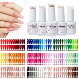 Clou Beaute 10/12/20/24pcs gel nagellackuppsättning färg 15 ml vit glas flaska nagelkonst kit semi permanent gellack nagelack 240321