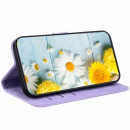 Cute Lily Phone Case For LG G9 Velvet Stylo 7 6 5 K40S K41S K51S K42 K50 K52 K61 K62 K71 Q60 Flower Wallet Protect Coque D26F