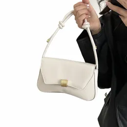 2023 Trend torba na ramię Women Metal Lock Burekle Węzeł pod pachą torba Crossbody Bag Ladies Solid torebki Persalność Menger 23WQ#