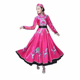 Mgolian Show Serve Mgolia Dance Clothing Inner Mgolia Dance Clothing Mgolia Robe Ethnic Minority Performance Skirt S2to＃