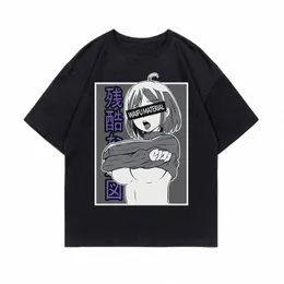 Japanisches Carto Anime Otaku Hentai Senpai Grafikdruck T-Shirt Fi Harajuku Casual Kurzarm Plus Size T-Shirt Frauen m75x #