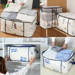 Sacos de armazenamento 1 pc guarda-roupa organizador grande capacidade saco de colcha caixa de roupas recipiente de cama doméstico à prova de poeira