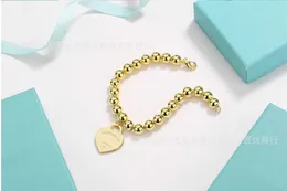 Originalmarke TFFs Große Liebe Rose Gold Silber Perle Runde Armband Weibliche Temperament Trend mit Logo