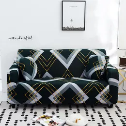 S-Emiga-Sofa-Beschützer gedruckter Sofa-Decke für Wohnzimmer elastischer Stretch-Abdeckung Schnitt-Ecksofa-Decke 1/2/3/4-Sitzer