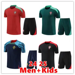 2023 Portugals Tracksuits Sweatshirt Portuguesas Football Training Anzug 23 24 Portugieser Shorts Sleeves Tracksuit Shirt Kits Survetement Survetement