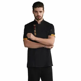 Restaurant Küche Jacke Konditorei Weibliche Koch Uniform Hotel Kellner Kurzarm Arbeitskleidung Sommer Kantine Koch Kostüm w7xQ #