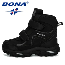 Bona New Style Winter Boys Boots Boots Kids Shoes For Kids Sneakers Кожа