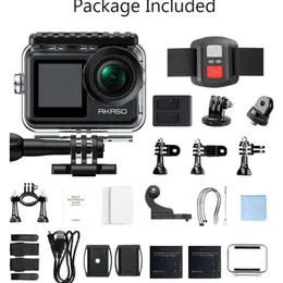 AKASO Brave 7 LE 4K30FPS 20MP WiFi Action Camera with Touch Screen, EIS, Remote Control, 31ft Underwater Camera, 2 Batteries, External Mic Support.