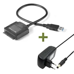 2024 ANPWOO 2,5/3,5 cala Data dysku twardego Kabel SATA do USB 3.0 Łatwy kabel napędowy z adapterem zasilającym