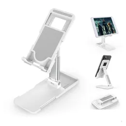 Suportes de montagem de telefone celular suporte dobrável ângulo de mesa altura ajustável telefones suportes suporte para smartphone tablet pc drop de otyjp