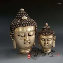 Estatuetas decorativas coleção superior # escritório em casa budismo arte-velho vintage china figura de prata de escultura de buda estátua chan