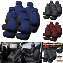 Uppgradera Autoyouth 7st Polyester Fiber Seat Cover Universal Airbag Compatible Car Interiors Honda för Nissan X-Trail