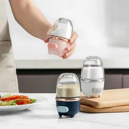 Storage Bottles Spice Jars Push Type Refillable Moisture-proof Sealed Metering Quantitative Wholesale Kitchen Salt Shaker Glass