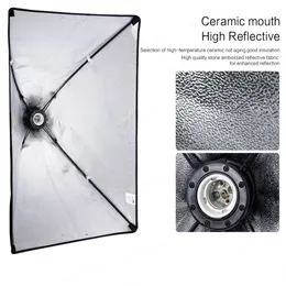 40W LED التصوير الفوتوغرافي Softbox Kit Kit Backdrop Stand 33 بوصة مظلات مستمرة صورة خضراء خلفيات سوداء بيضاء