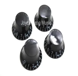 Niko 1 Set of 4pcs Black Hat White Font Electric Guitar Knobs For LP SG Style Electric Guitar Wholes3725785