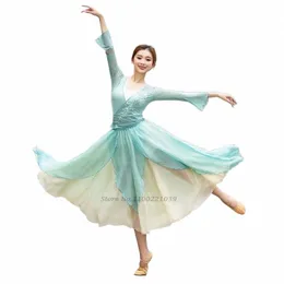 2024 древний китайский танец традиционный фея народный топ + юбка комплект сценическое представление доктор ханфу восточная фея ханфу S3qn #