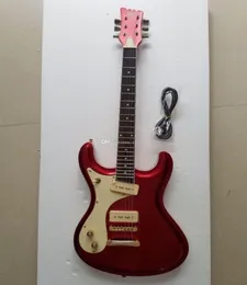 Neue seltene Mosrite Ventures-Gitarre für Rechts- und Linkshänder aus dem Jahr 2001 VM02 40th Anniversary Metallic Red E-Gitarre P90 Pickups White MOP 9176718