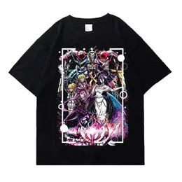 Japonês Anime Overlord Gráfico Imprimir Camiseta Harajuku Vintage Manga Curta Plus Size Cott Crew Neck T Shirt Mulheres Homens l2NA #