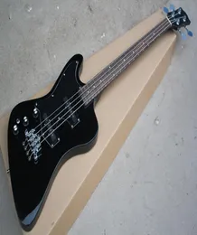 4 strängar svart Leftanded Electric Bass Guitar med Chrome HardwareRosewood Fingerboard Black PickGuardoffer Customize6706309