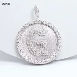 Designer smycken Hot Selling Hip Hop 925 Sterling Silver Necklace Iced Out Bling Moissanite Letter G Pendant