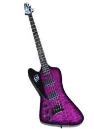 Lefthended 4 Strings 2 Pickupsblack Hardwarecan이 포함 된 Purple Body Electric Bass Guitar Customized2621957