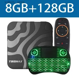 トップボックス2024 T95マックステレビボックスアンドロイド12デュアルバンドWIFI 2.4G 5.8G TVBOX BT4.0 6K 1080P 8GB 128GBアンドロイドスマートメディアプレーヤークイックトップボックスQ240330