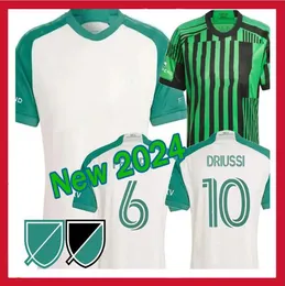 2024 Austin FC Soccer Jersey Kid Kit Man 23/24 Camisa de futebol Principal Home Verde Las Voces Fora Branco Tan Armadillo DRIUSSI RIGONI ANEL RUBIO WOLFF ZARDES REREIRA