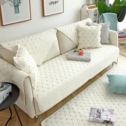 Cadeira cobre todo o algodão bordado artesanato sofá capa pequena lanterna padrão antiderrapante sofá toalha decoração casa mobiliário caso