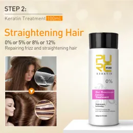 100 мл постоянного кератинового обработки формалиновые продукты выпрямления волос очистка шампунь сглаживание кондиционера Curly Hair Care