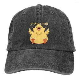 Cappellini da baseball Fat Chocobo Berretto da baseball da uomo Cappelli da cowboy da donna Protezione visiera Snapback Final Fantasy XIV Gioco