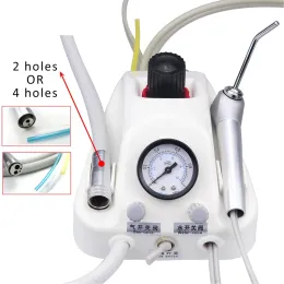 Unità di turbina dentale portatile Lavoro con un compressore d'aria Siringa 2/4 fori Attrezzatura per odontoiatria sbiancante