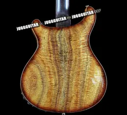 Reed Smith corpo oco II Righteous Private Stock Satin Koa Flame Maple Vintage Brown Guitarra elétrica Double F Holes Abalone Bird4065957