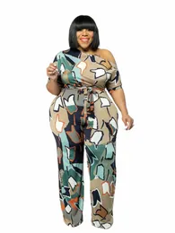 Plus Size Jumpsuit Frauen Sommerkleidung Kurzarm Jumpsuits mit S Streetwear 5XL Jumpsuits Großhandel Bulk Dropship J8Nt #