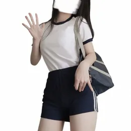 Japansk skol uniform klass kvinnors sporttröja anime söt cosplay kostym jk sportkläder cheerleading volleyboll kostym i9tb#