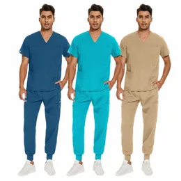 wholesale Hochwertige Operationssaal-OP-Kittel Krankenhauszubehör Pädiatrische Krankenpflegeuniform Medizinische Peelings Set Frauen Männer P2Le #