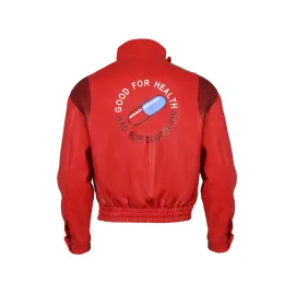 Takerlama Akira Kaneda Jaqueta Cosplay Red Men Coat Capsule Pill Pill Print Bomber Motorcycle Rider Leather Costume Roupas de anime