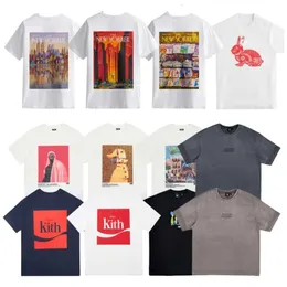 Kith T-shirt Designer Qualità originale Rap Hip Hop Cantante maschile Tokyo Shibuya T-shirt a maniche corte di marca di moda retrò di strada