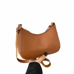 2023 New Women's Fi Handbags Retro Solid Color PU Leather Shoulder Underarm Bag Casual Women Hobos Handbags Bolsa Feminina h4CV#