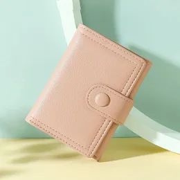 Brieftaschen Damen Kurze Brieftasche Kartentasche Integrierter Mehrzweck-Student Dreifache Münzaufbewahrung Hand Rosa Gelb Weiß Blau Mädchen