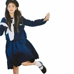 Celebridades da Internet japonesas e coreanas, o mesmo uniforme de marinheiro, uniforme de estudante ortodoxo e autêntico JK, conjunto básico feminino o0Bh#