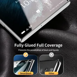 SmartDevil 2PCS Ochraniacz ekranu dla Samsung Galaxy S24 Ultra S23 S22 S21 S20 Plus miękka folia hydrożelowa Note 20 Pełna pokrywa kleju