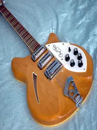 Ric Roger McGuinn 1988 370 Maple Glo Natural 12 strings Semi puste elektryczne gitarę lakieru na podstrunnicy 3 pickupy TRIANGLE1077736