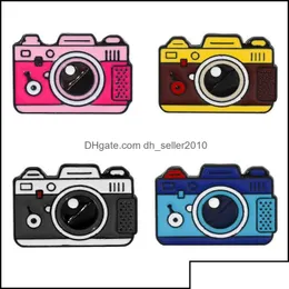 Spille Spille Spille Uomo Spilla smaltata dura Cartoon Divertente Colorf Distintivo a forma di fotocamera Gioielli Accessori di abbigliamento Metallo Donna Delicat Dr Dhyiq