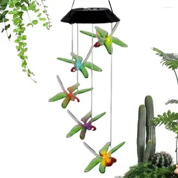 Decorative Figurines Solar Wind Chimes For Outside Powered Led Lamp Color Changing Chime Window Decorations Automatic Charging With Light