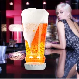 Muggar Creative Hopped Up Beer Glass Transparent Glasses Cup Festival Carnival Slip Silicone Lid bägare med paket