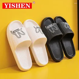 Slippers YISHEN Women Summer Bathroom Anti-slip Shoes Beach Slides Sandals Leisure Unisex Flats Indoor Home Zapatillas