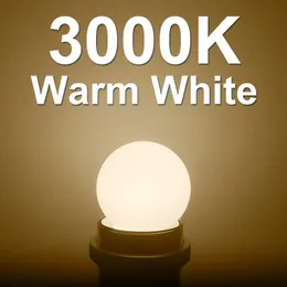 LED 전구 플라스틱 밀키 글로브 G45 따뜻한 흰색 E27 220V 110V 스트링 전구 1W 2W 3W 정원 파티 저렴한 볼 램프 웨딩 장식