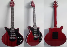 China Made OEM Brian May Wine Red Electric Guitar 3 single Pickups BURNS Tremolo Bridge 24 Frets 6 Switch Chrome Hardware6815348