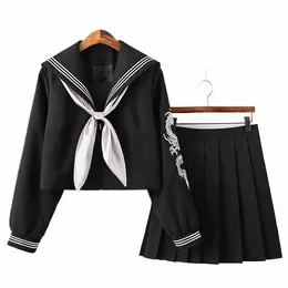 Różowy srebrny przeciąg JK Dr E Zestaw Student Drag Suit Pełny zestaw złej spódnicy LG Sailor Middle Suit Top koszulka Z6wb#